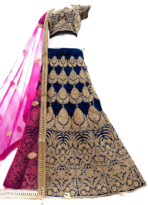 Silk Based Embroidery Work All Over Designer Lehnga