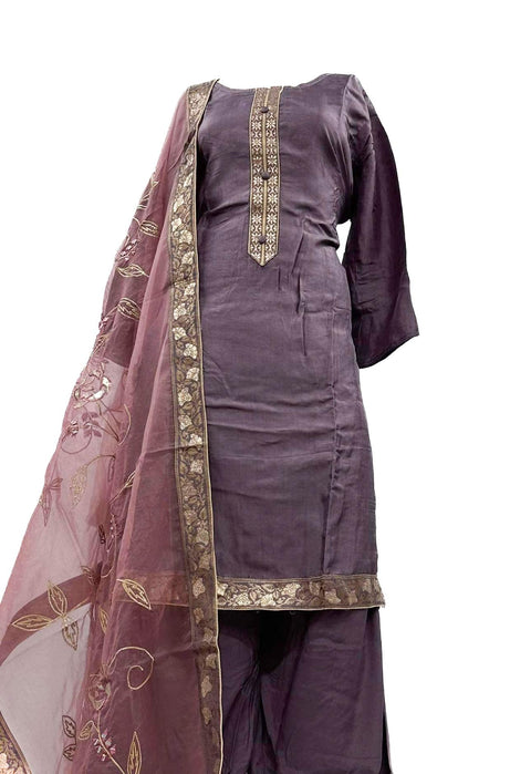 Pure silk based kameez with organza dupatta Salwar Suit