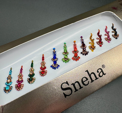 Multicolour Bindi with beautiful Stone work