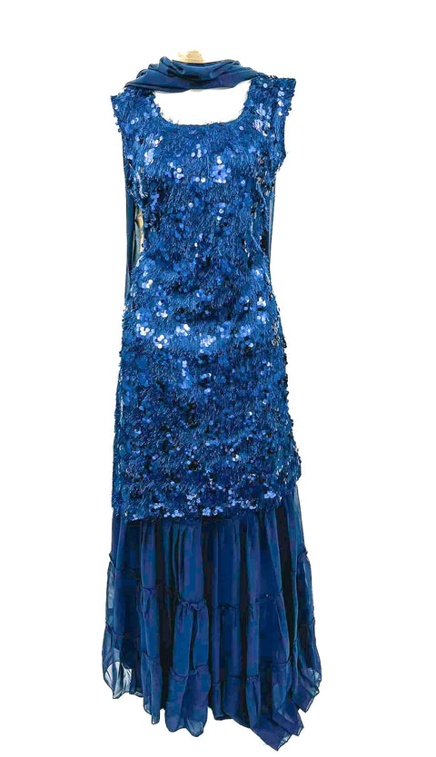 Georgette based sequin work designer  sharara suit