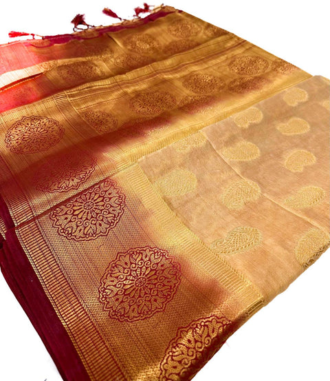 Art Silk Saree With Contrast Pallu and Blouse