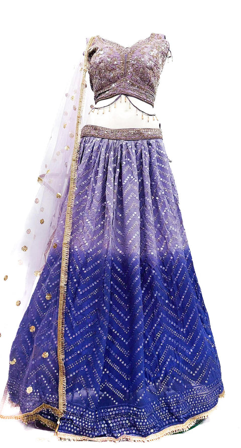 Designer Crop top With Beautiful flared Lehnga