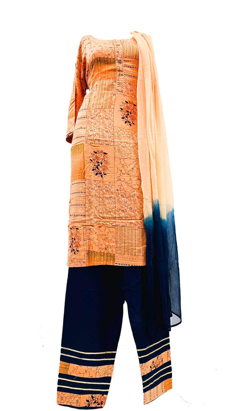 Pure rayon based printed Kurti with pants & dupatta