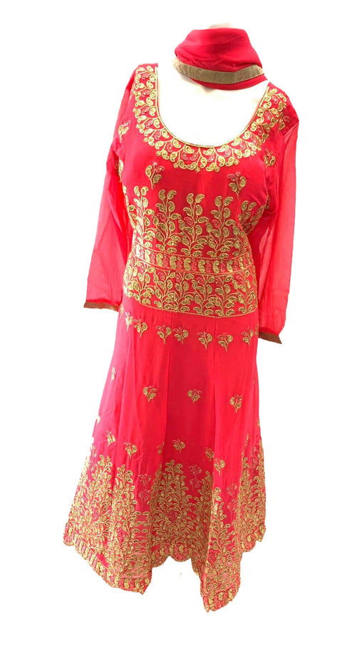 Pure georgette heavy embroidered suit