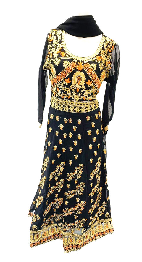 Pure georgette heavy embroidered suit size 46 (upto 48)