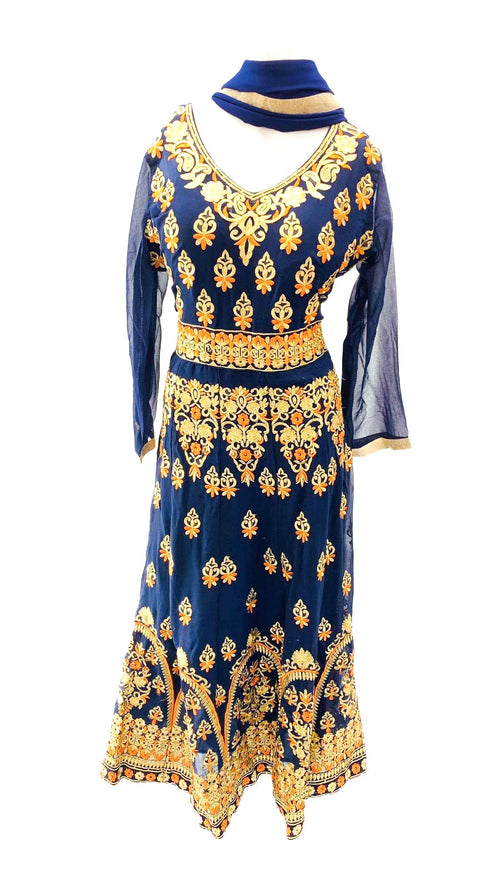 Pure georgette heavy embroidered suit