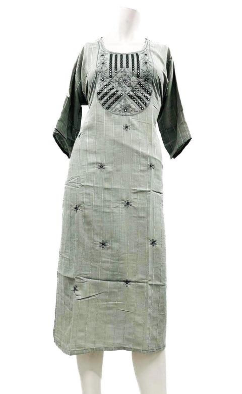 Rayon based embroidered Kurti