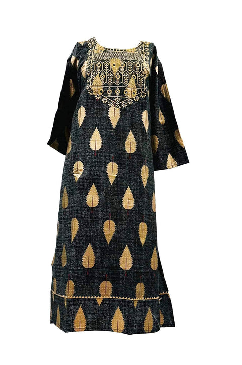 Cotton based embroidered Printed Kurti