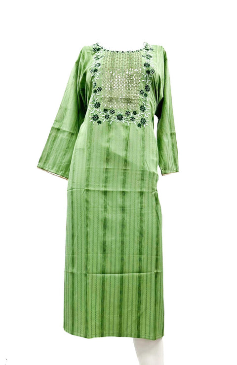 Rayon based embroidery & sequined work Kurti