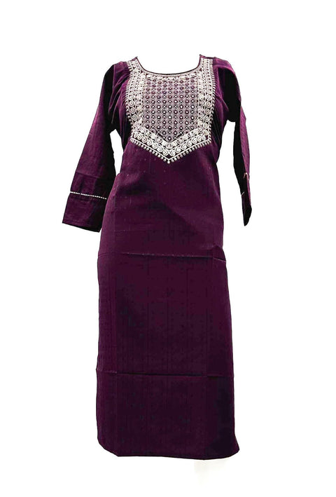 Rayon based embroidery & sequined work Kurti