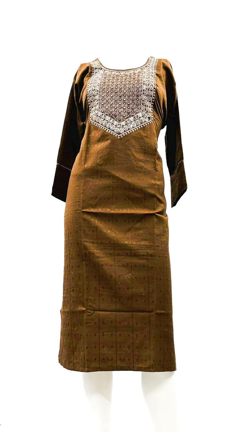 Rayon based embroidery & sequined work Kurti