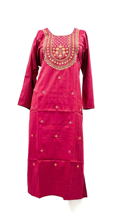 Rayon based embroidery & Mirror work Kurti
