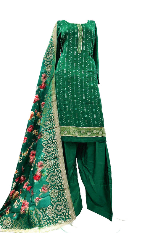 Pure chinnon based embroidery sequined work Salwar Suit