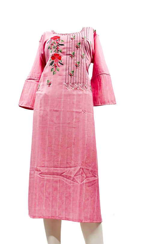 Rayon Based Embroidery Work Kurti