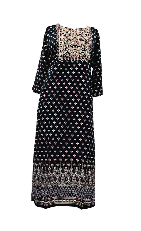 Rayon based embroidery & sequined work Kurti