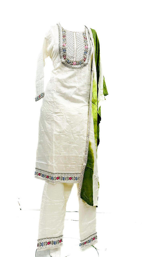 Rayon based handwork  with stone work  & embroidery Kurti with plazo pents & Dupatta