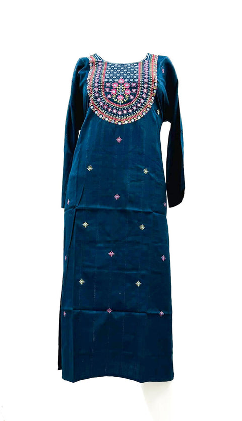 Rayon based embroidery & Mirror work Kurti