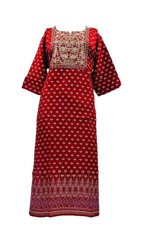 Rayon based embroidery & sequined work Kurti