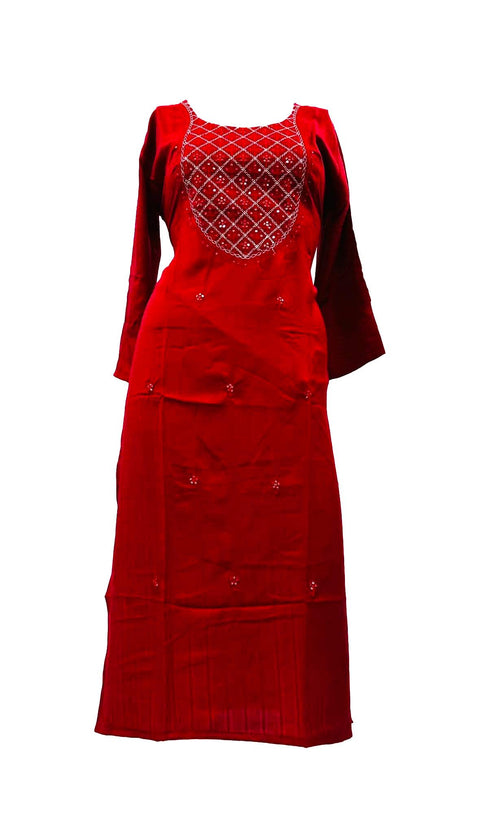Rayon based embroidered Kurti