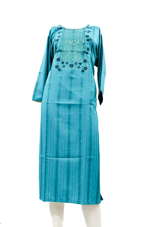 Rayon based embroidery & sequined work Kurti
