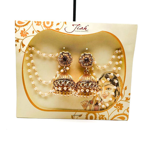 Pearls & Stone design beautiful bahubali jhumka
