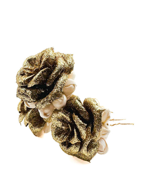 Glittery Beautiful Rose hair jura Pin (Each)