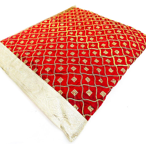 Silk based embroidered work with sequined work Rumala Sahib Double Set with Palkan
