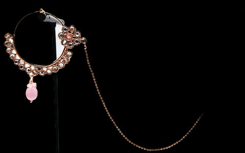Lite Gold based Meenakari work with AD Stones & Pearls beautiful Bridal Necklace Set