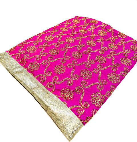 Silk based embroidered work with sequined work Rumala Sahib Double Set with Palkan
