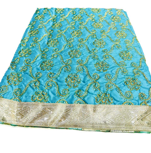 Silk based embroidered work with sequined work Rumala Sahib Double Set with Palkan
