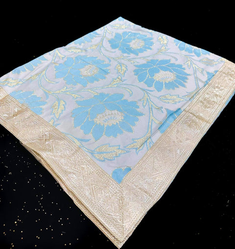 Brocade Silk based Rumala Sahib Double Set with Palkan