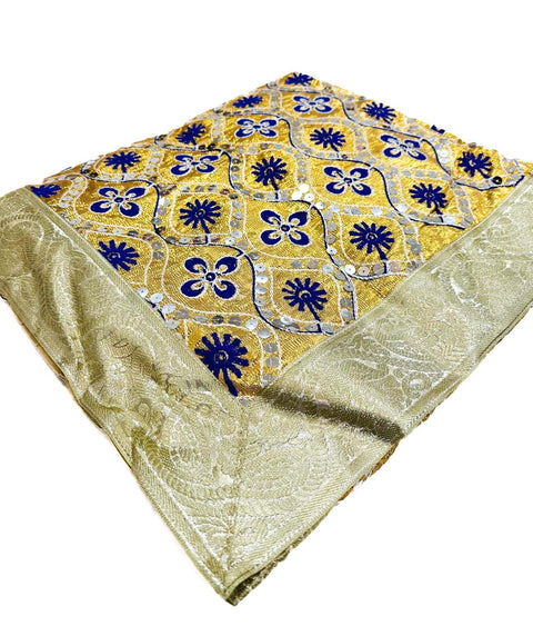 Silk Based heavy  Embroidered Work With Sequined Work Rumala Sahib Double Set With Palkan