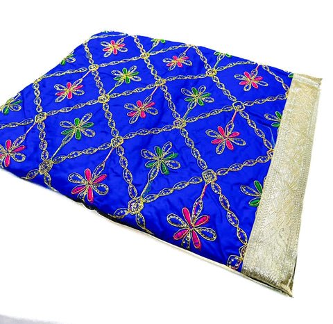 Silk Based beautiful embroidery work Rumala Sahib Double Set With Palkan