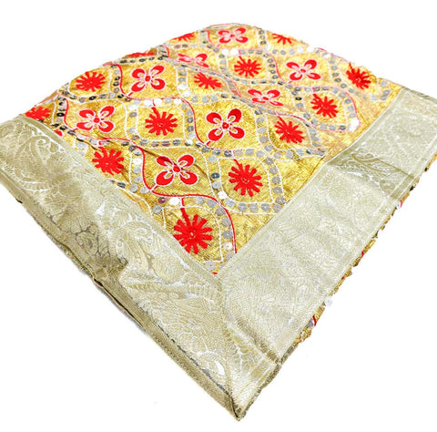 Silk Based heavy  Embroidered Work With Sequined Work Rumala Sahib Double Set With Palkan