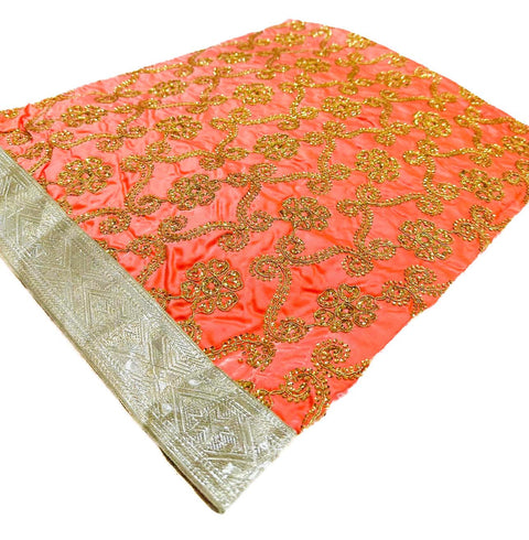 Silk based embroidered work with sequined work Rumala Sahib Double Set with Palkan