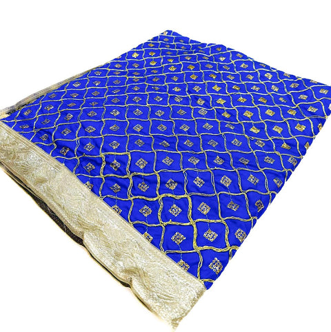Silk based embroidered work with sequined work Rumala Sahib Double Set with Palkan