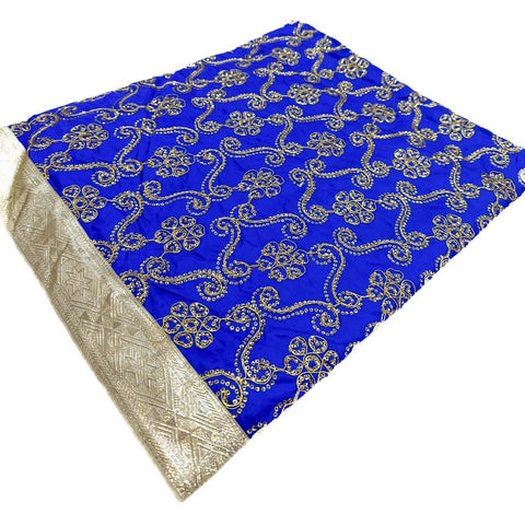 Silk based embroidered work with sequined work Rumala Sahib Double Set with Palkan