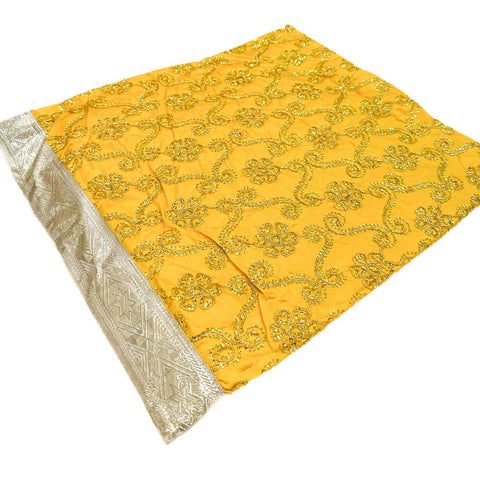 Silk based embroidered work with sequined work Rumala Sahib Double Set with Palkan