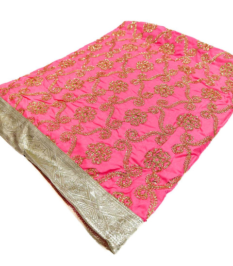 Silk based embroidered work with sequined work Rumala Sahib Double Set with Palkan
