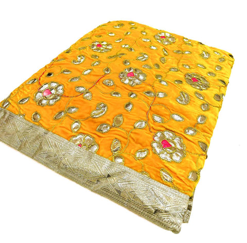 Pure and soft velvet based Gotta Patti work Rumala Sahib Double Set With Palkan