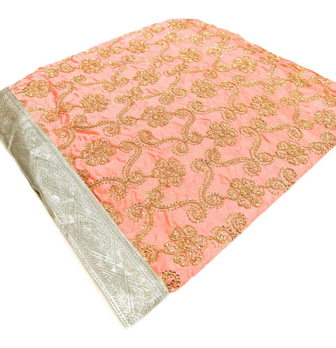 Silk based embroidered work with sequined work Rumala Sahib Double Set with Palkan
