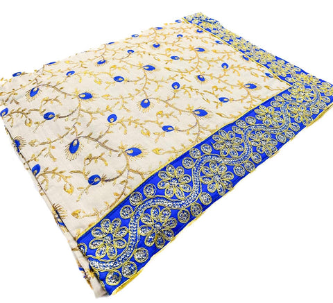 Silk based heavy  embroidery work Rumala Sahib Double Set With Palkan