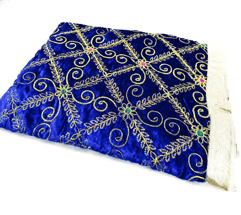 Velvet Based embroidery & Sequined work Rumala Sahib Double Set With Palkan