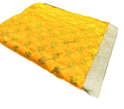 Velvet Based Embroidery & Sequined Work Rumala Sahib Double Set With Palkan
