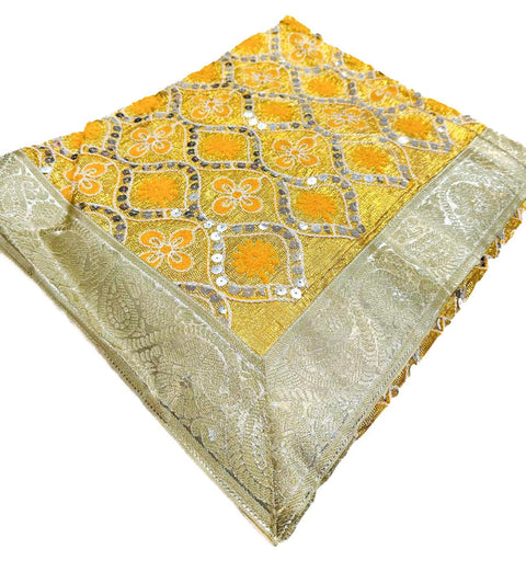 Silk Based heavy  Embroidered Work With Sequined Work Rumala Sahib Double Set With Palkan