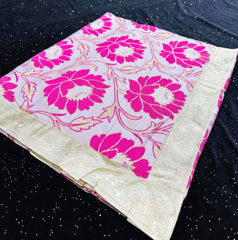 Brocade Silk based Rumala Sahib Double Set with Palkan
