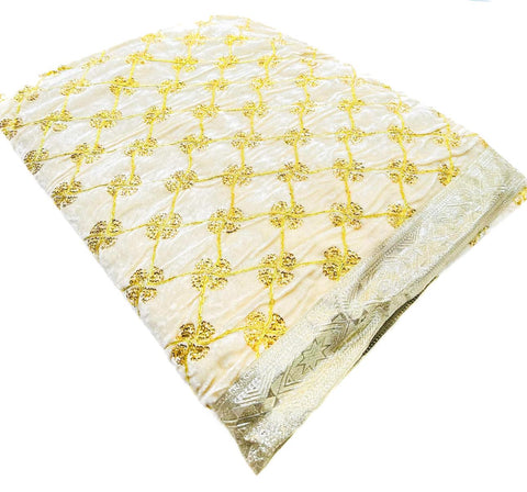 Velvet Based Embroidery & Sequined Work Rumala Sahib Double Set With Palkan
