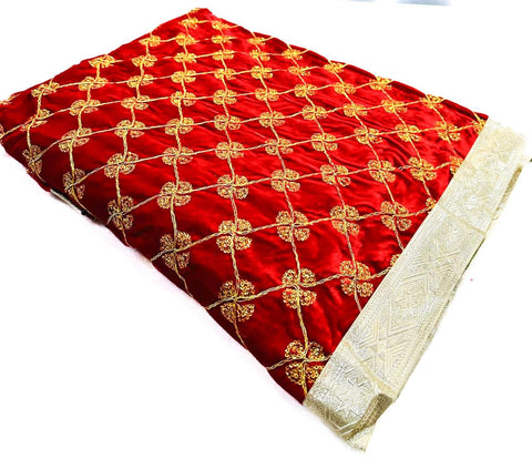 Velvet Based Embroidery & Sequined Work Rumala Sahib Double Set With Palkan