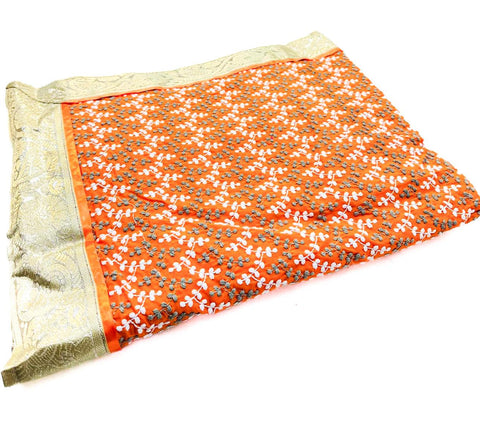 (Heavy Work) Cotton Based  beautiful embroidery work jaal Rumala Sahib Double Set With Palkan