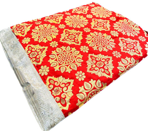 Brocade Silk Based Rumala Sahib Double Set With Palkan